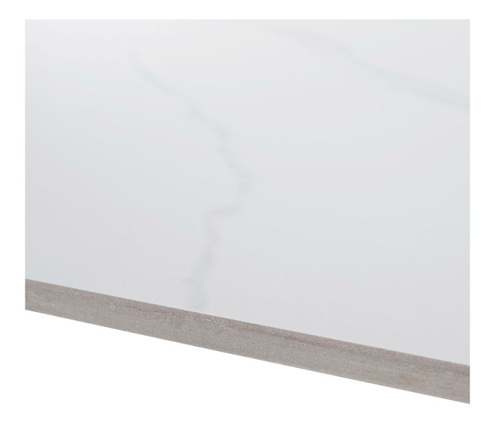 Masă sufragerie Fresia 1 (alb marmură + negru) (pentru 4 persoane)