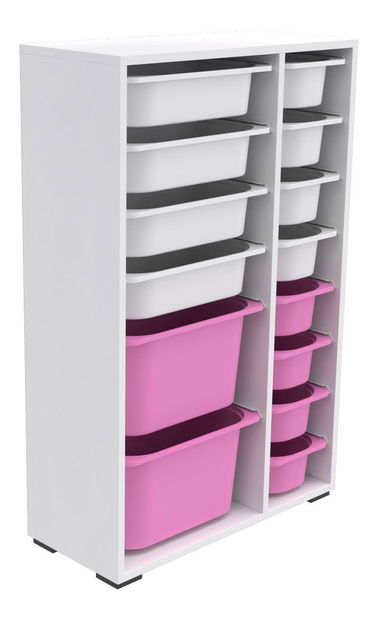 Organizator jucării Dremonka 7 (alb + roz)