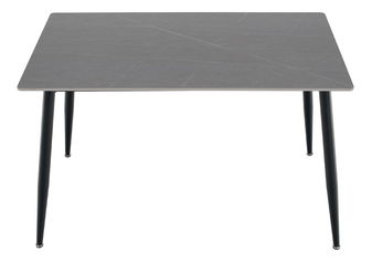 Blagovaonski stol Fresia 1 (sivi mramor + crna) (za 4 osobe)