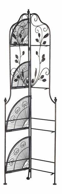 Záhradný regál SIRONO (čierna)