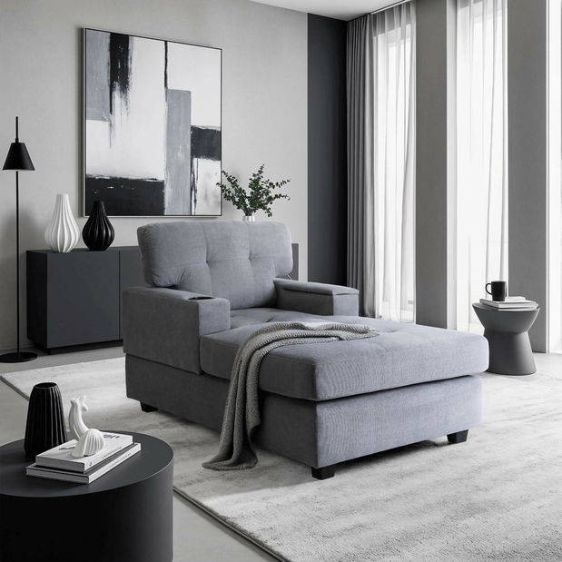 Fotoliu Nuevos (gri deschis) 