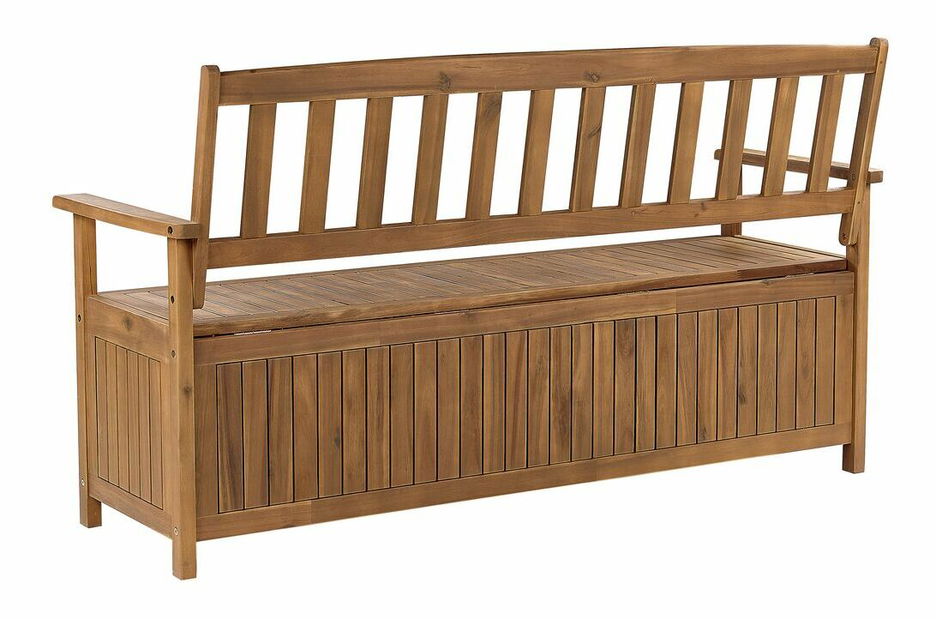 Záhradná lavička Sefu (svetlé drevo) (s úl. priestorom))