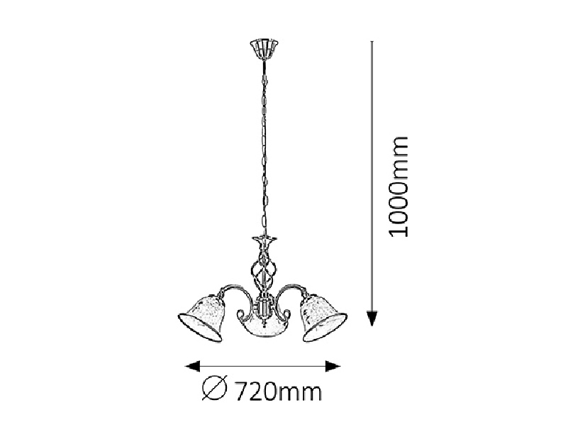 Luster Art Flower 7173 (bronzová + ryžové kamenné sklo)