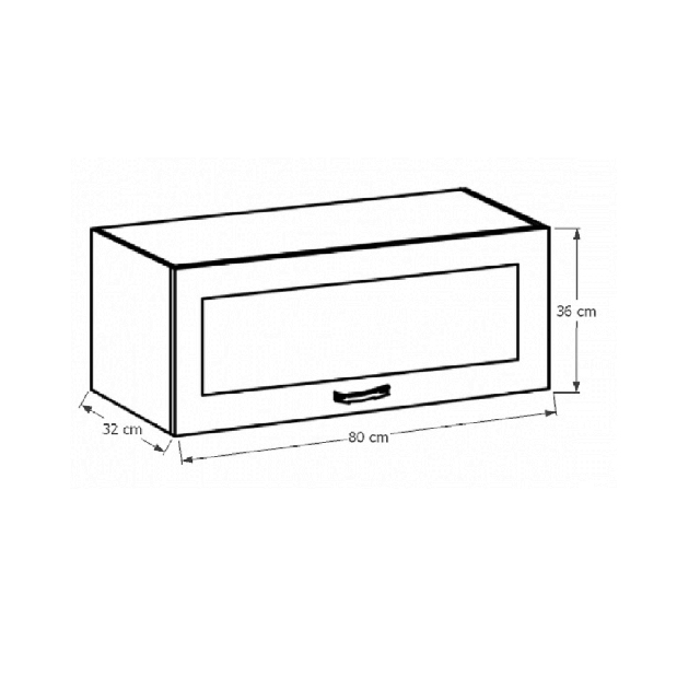 Dulap superior de bucătărie G80KS Sillina (nuc milano)