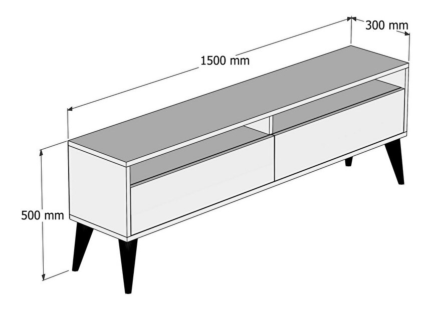 TV stolík/skrinka Berta 2 (dub)