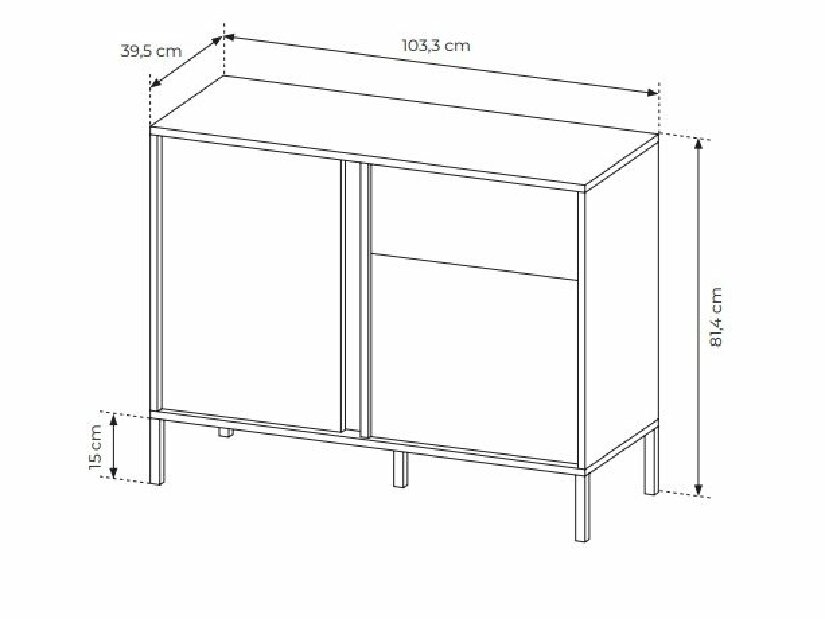 Komoda Danton 2DS (bež)