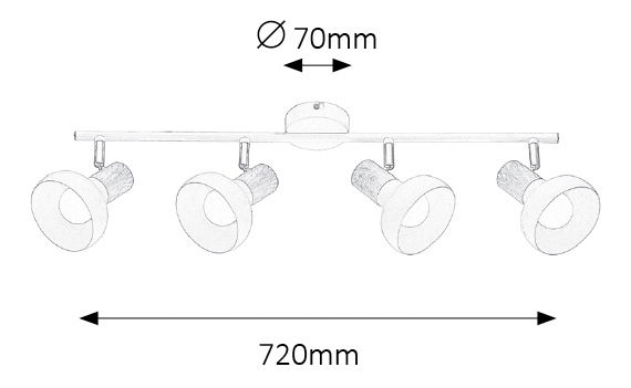Spot LED Holly 5947 (alb + fag)