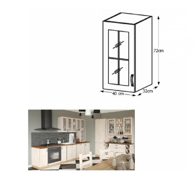 Horná kuchynská skrinka Regnar G40S