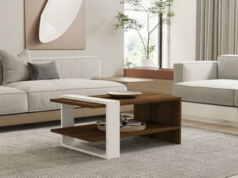 Dohányzóasztal Falck 1 (dió + fehér)