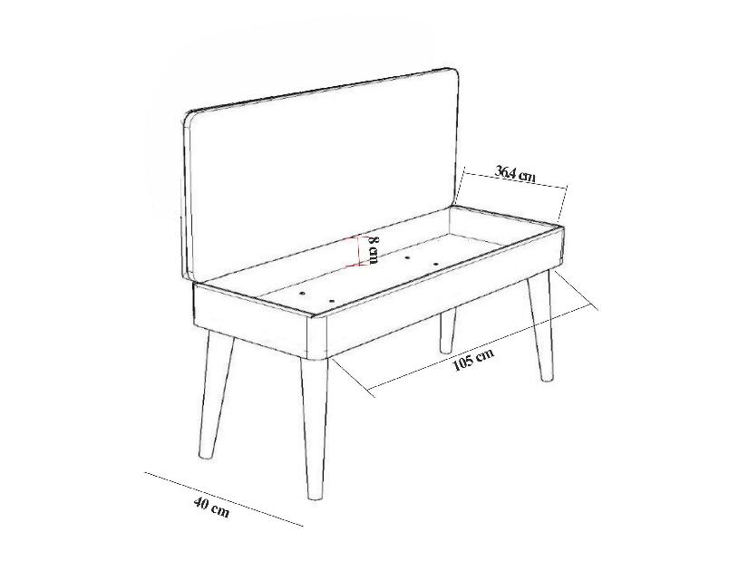 Mobilier Hol Beside 41 (alb + verde) 