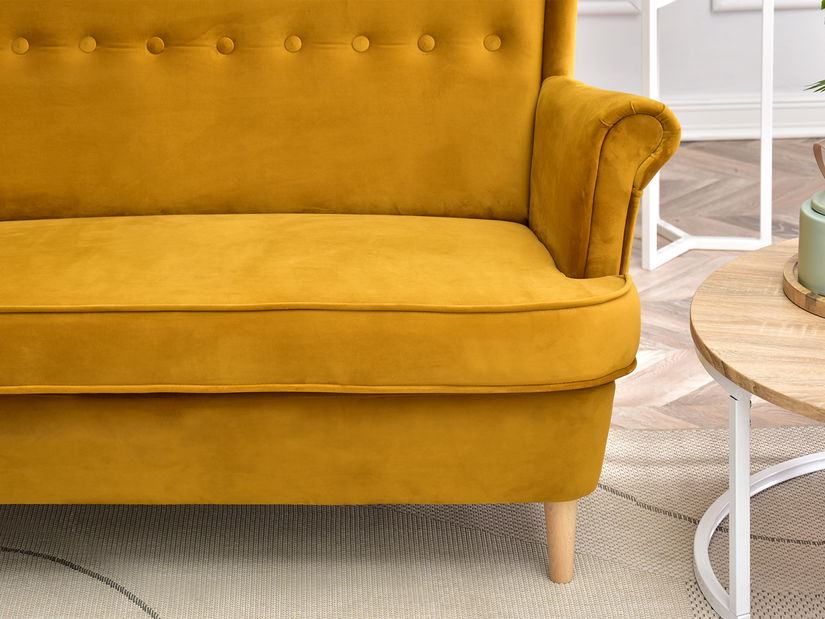 Pohovka dvojsedačka v tvare ušiak Muriera (čierna)