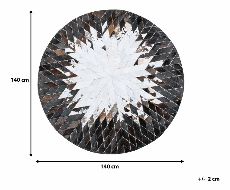 Szőnyeg 140 cm Kiama (fekete fehér)