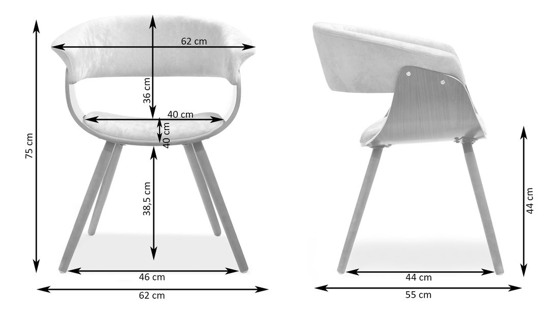 Stolička Enzo K (čierna)