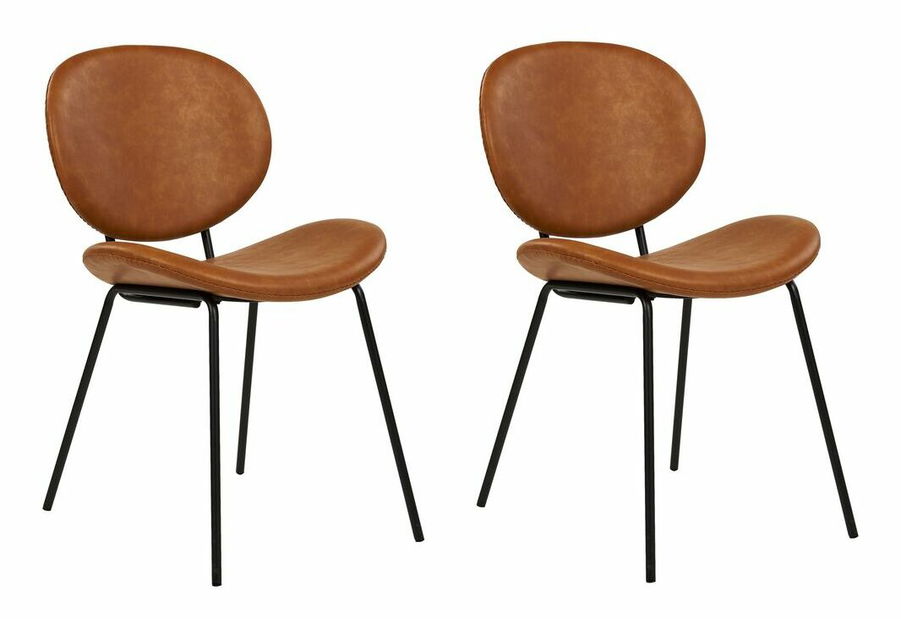 Set 2 buc scaune de sufragerie Luaza (maro)