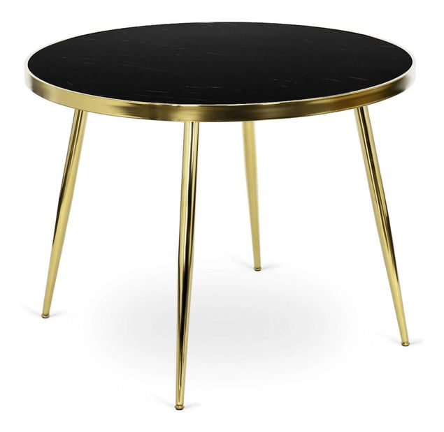 Set mobilier sufragerie Tengo (auriu + roz) (pentru 4 persoane)