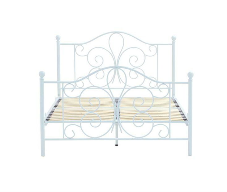 Manželská posteľ 140 cm Patience 140 (s úložným priestorom) (bez matraca) (biela)