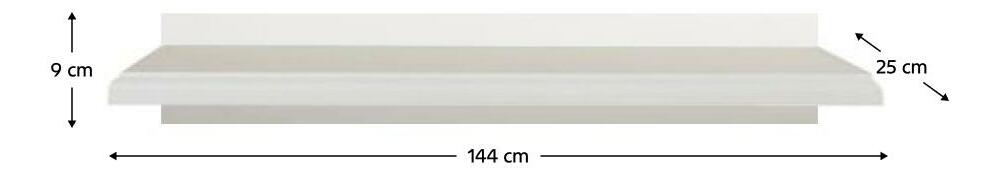 Polica Kuito POL145 (alpská biela)