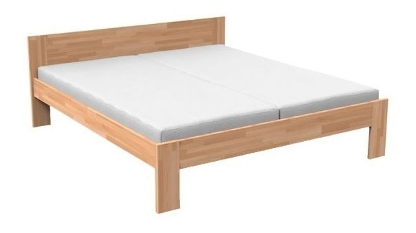 Manželská posteľ 180 cm Natasha (masív buk) (s roštami a matracmi)