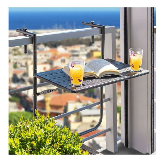 Balkónový stolík Unisource (čierna) 