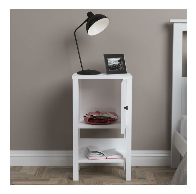 Nočný stolík Franc 1 (biele drevo)