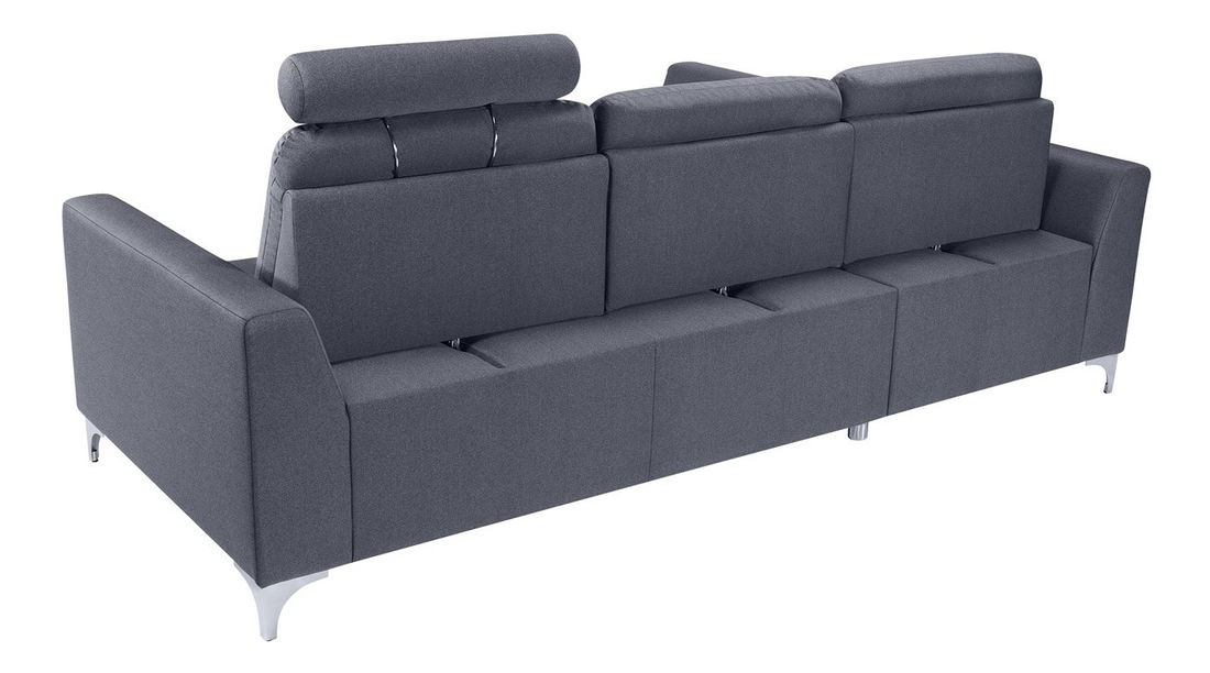 Rohová sedačka BRW Ivette REC.2F (sivomodrá) (L)