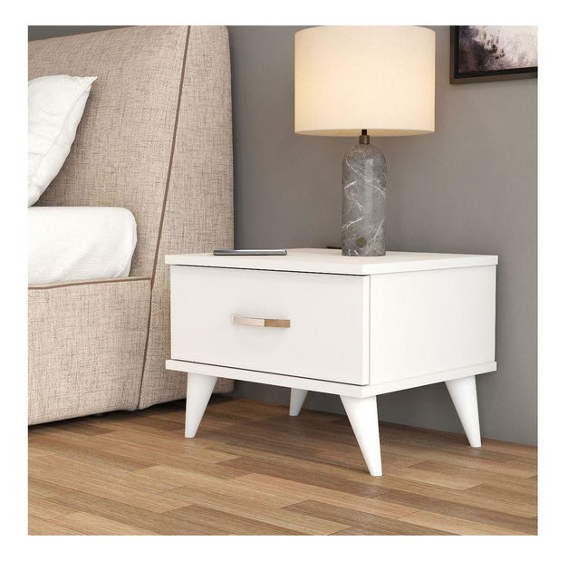 Nočný stolík Kedapi 1 (biela)