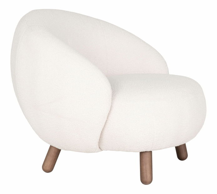 Kreslo s taburetkou Siateriaina 2 (biela)