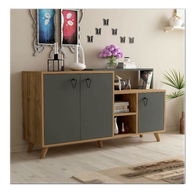 Konzolový stolík Kodenu (orech + antracit) 