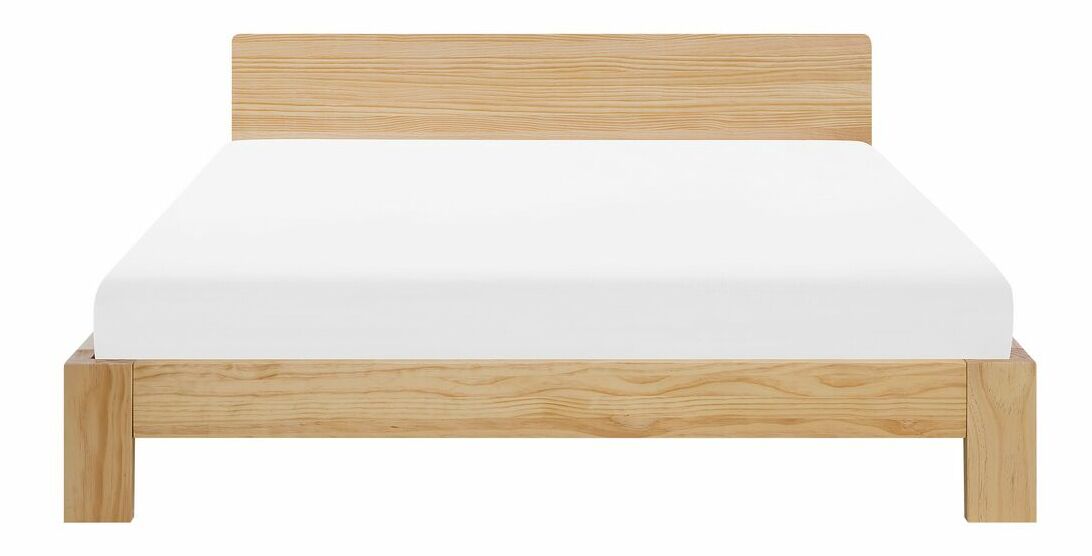 Pat matrimonial 180 cm ROYAL (cu somieră) (lemn deschis)