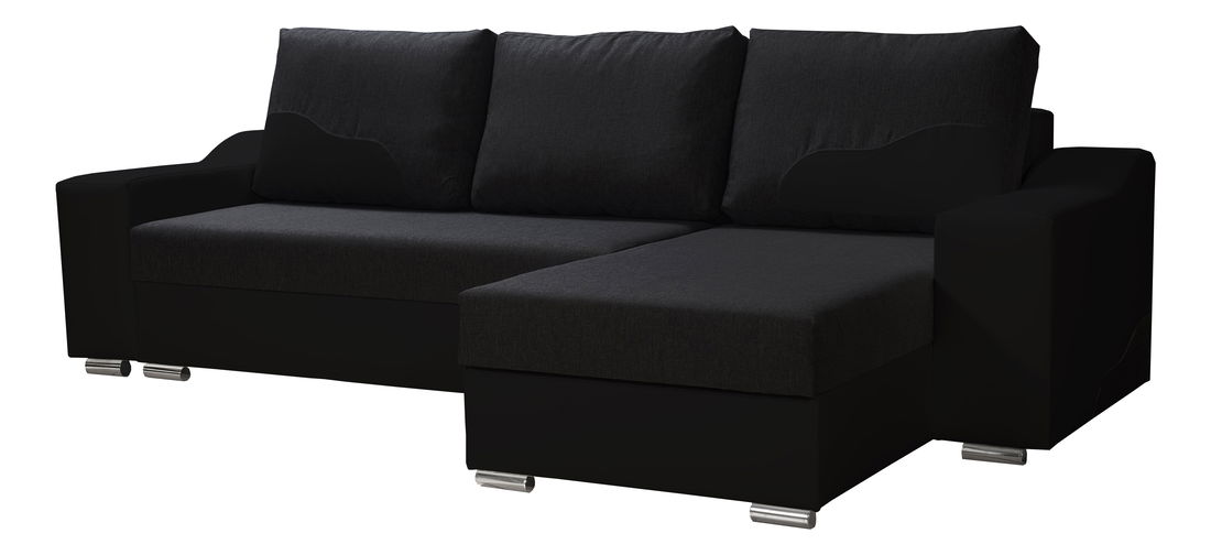 Rohová sedačka Wisteria (čierna) (P)