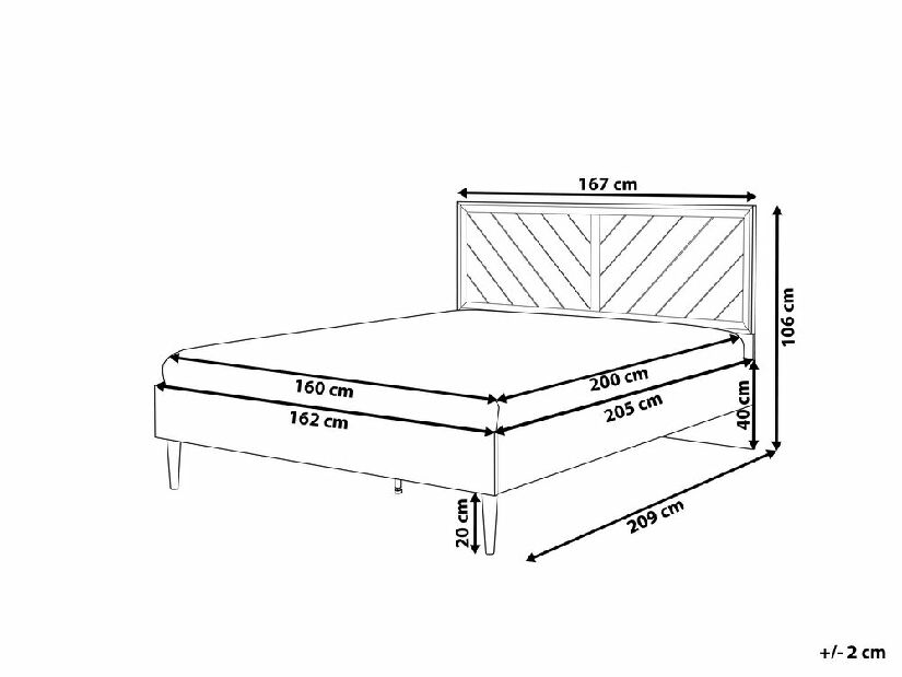 Manželská posteľ 160 cm MILLET (s roštom a LED osvetlením) (tmavé drevo)