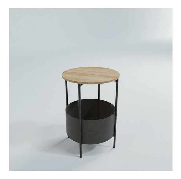 Kézi asztal Kupino (tölgy + fekete) 