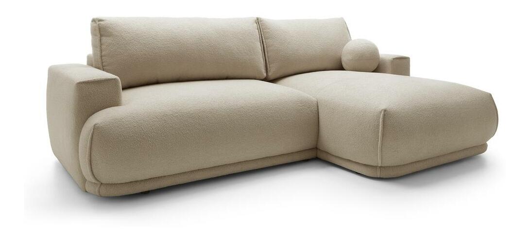 Rohová sedacia súprava Dita mini (P) (svetlobéžová + čierna)