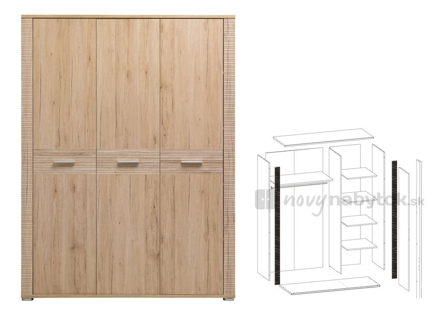 Šatníková skriňa Nicol NC 22