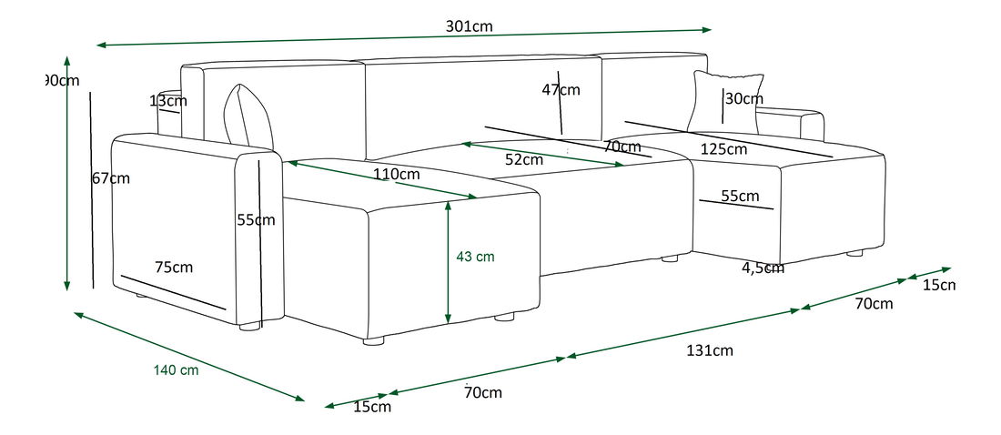 Colțar Mirage U Bis Sed (cărămiziu) *vânzare stoc