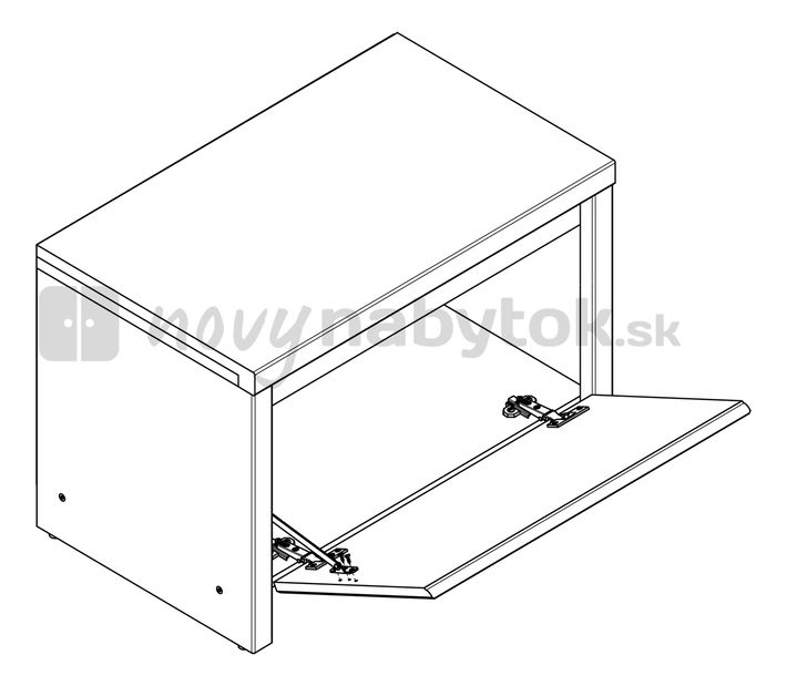 Ormarić za obuću (ormarić za cipele) Kaspian SBUT/60 (Hrast sonoma) 