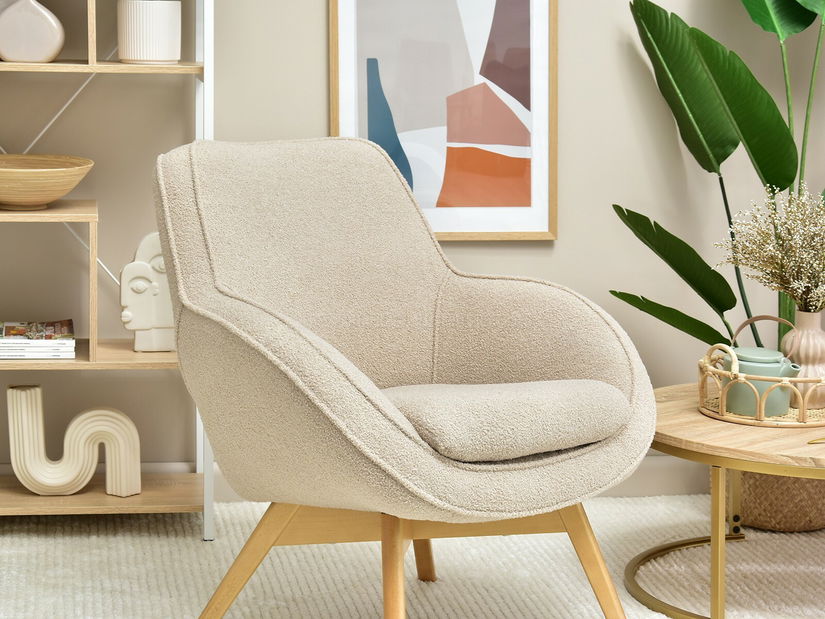 Dizájnos fotel Merch (bézs)