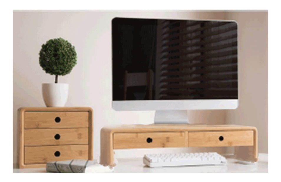 Podstavec pod monitor Elario 2 (bambus +prírodná)