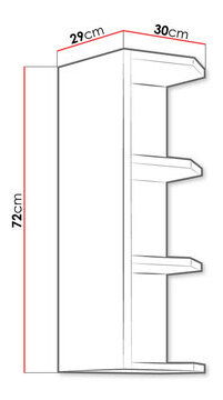 Raft superior de bucătărie Vintageline 30 G 72 ZAK (stejar artisan) 