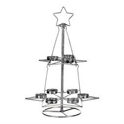 Metalni svijećnjak u obliku drvca UM0241 (srebrna)