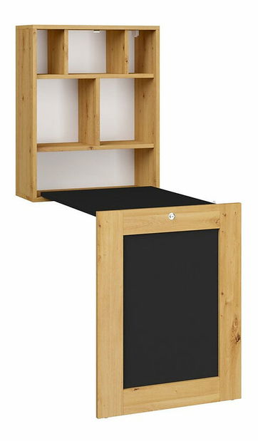 Masă extensibilă PC Till (Stejar artisan + Negru)