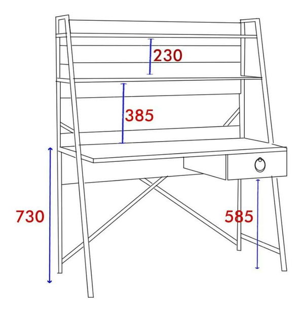 PC stolík Kavesa (dub + čierna) 