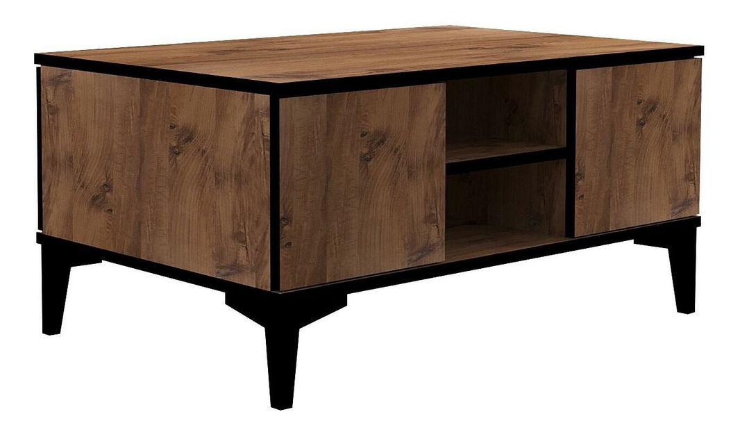 Set mobilier living Dewasona (Pin atlantic + negru)