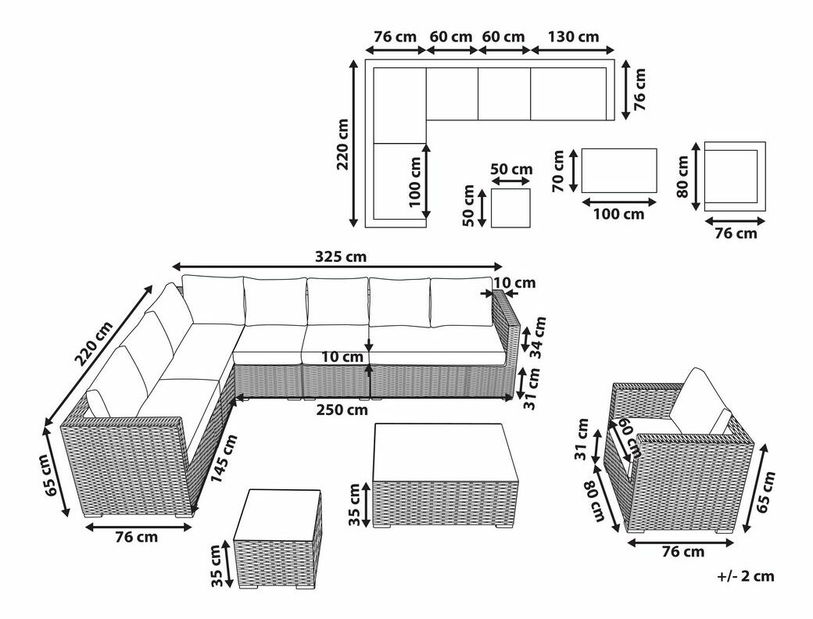 Sedacia súprava Xxl (biela)