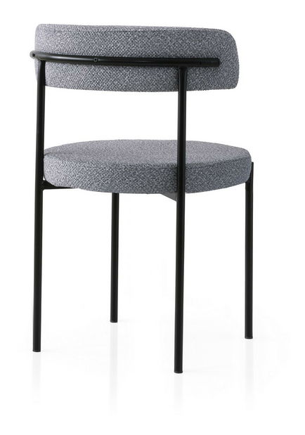 Set 2 buc. scaune bucătărie Gindera V2 (Negru + gri închis)