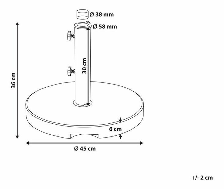 Stojan na slnečník Calypso (čierny)