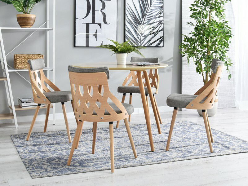 Stolička Crab (bukovo sivá + buk)