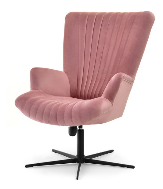 Relaxačné kreslo Elesenta (ružová + čierna)