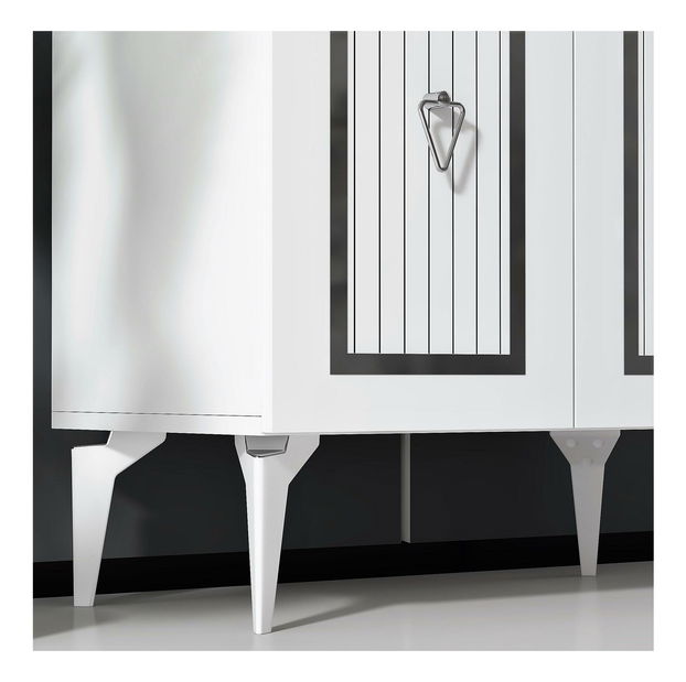 Skrinka Lideke 3 (biela + strieborná) 