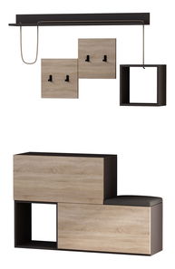 Set za predsoblje Horton (antracit + hrast)